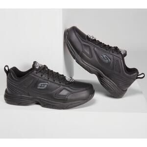 Skechers Women's 8 Black Work Relaxed Fit Dighton Bricelyn SR Sneakers LB15-24